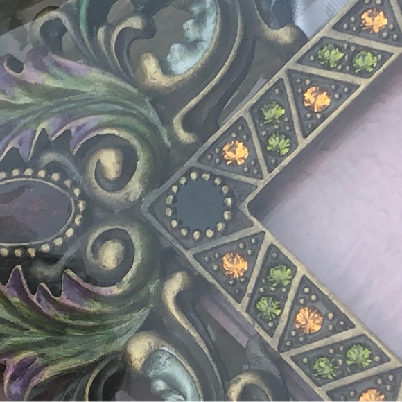 L36: beautiful Collectibles embellished metal photo frame ! Fits 3.5 x … - Picture 11 of 14